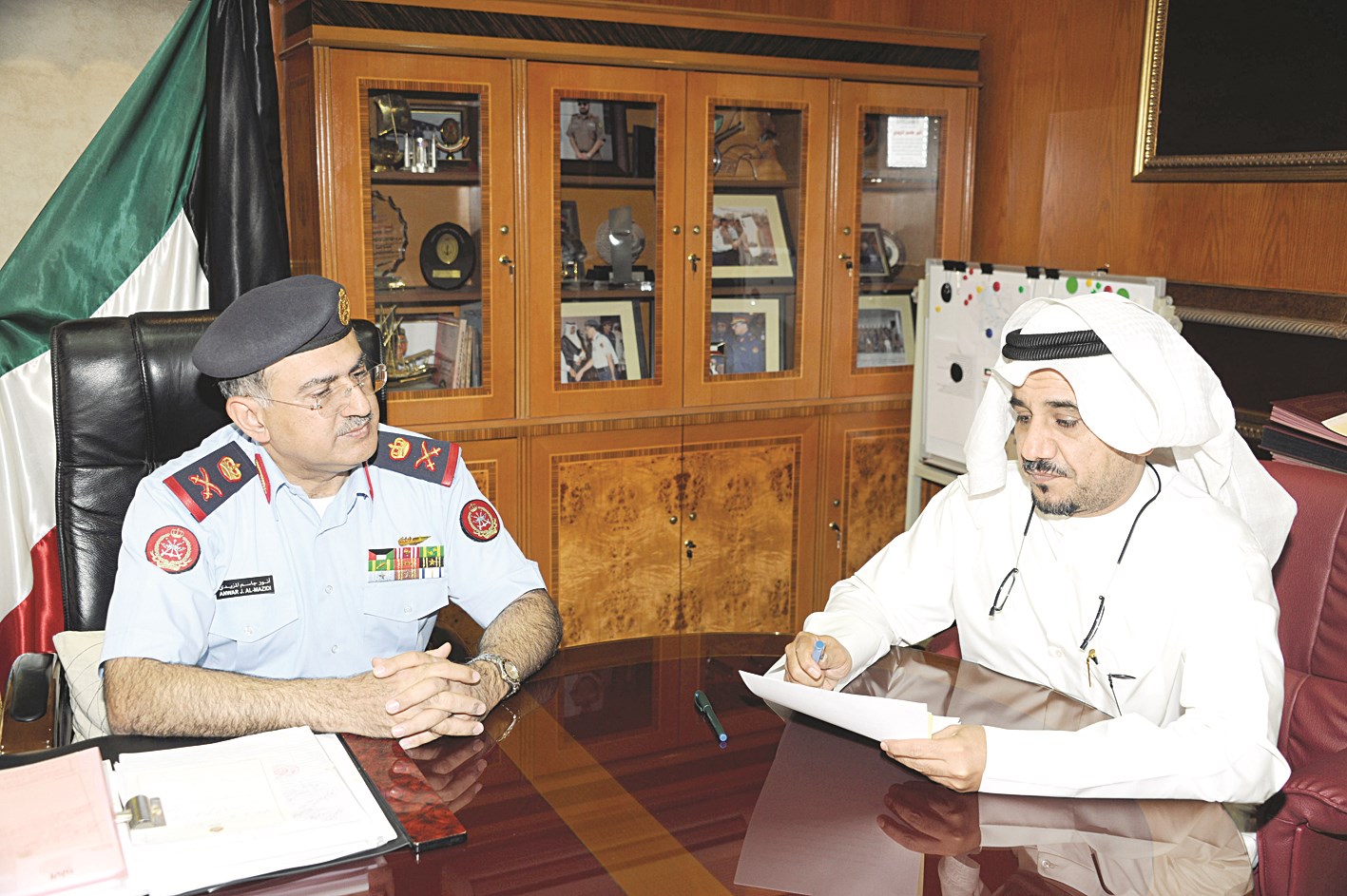 المزيدي يتحدث للزميل منصور الشمري