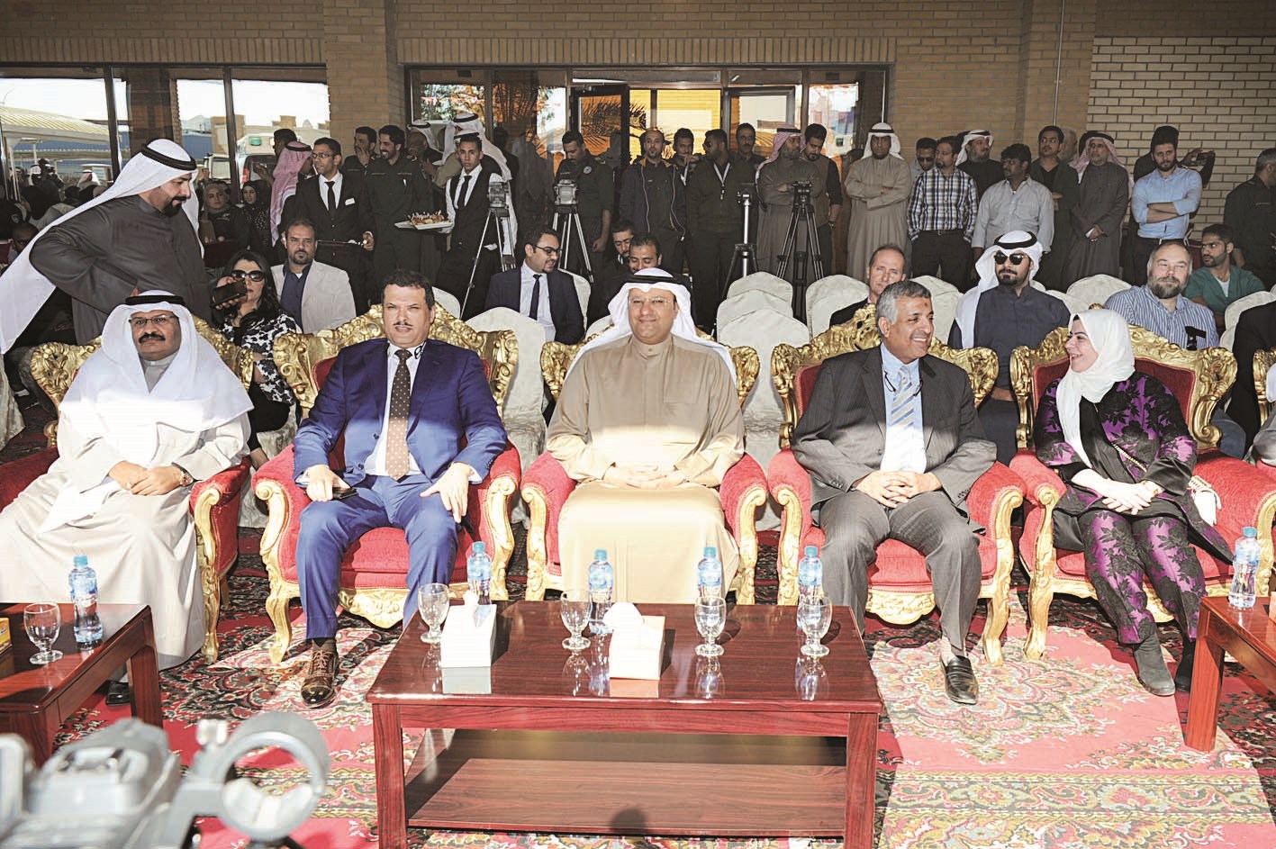 العبيدي والحربي متوسطين كبار حضور حفل التدشين