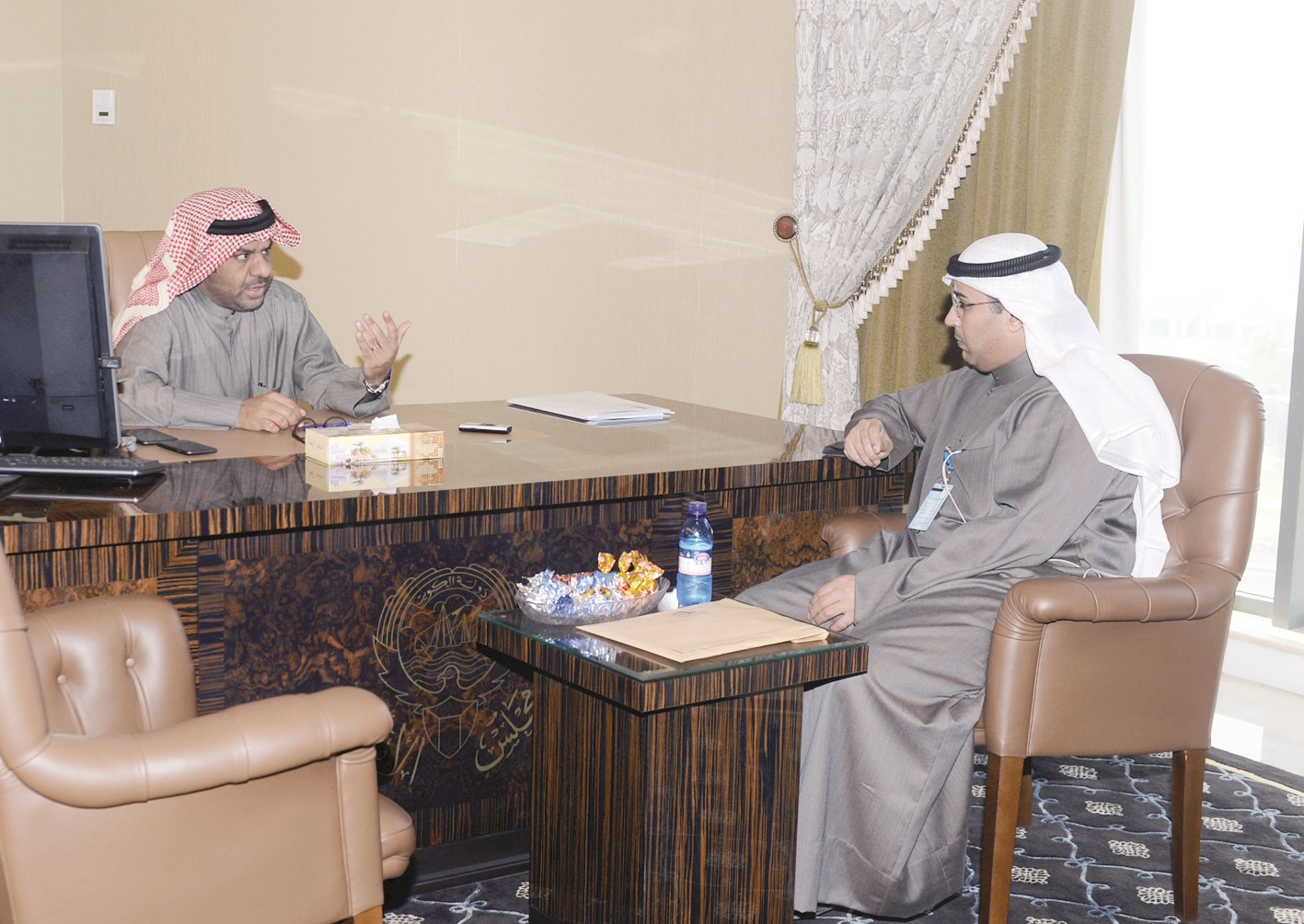 القضيبي متحدثاً للزميل وليد الهولان