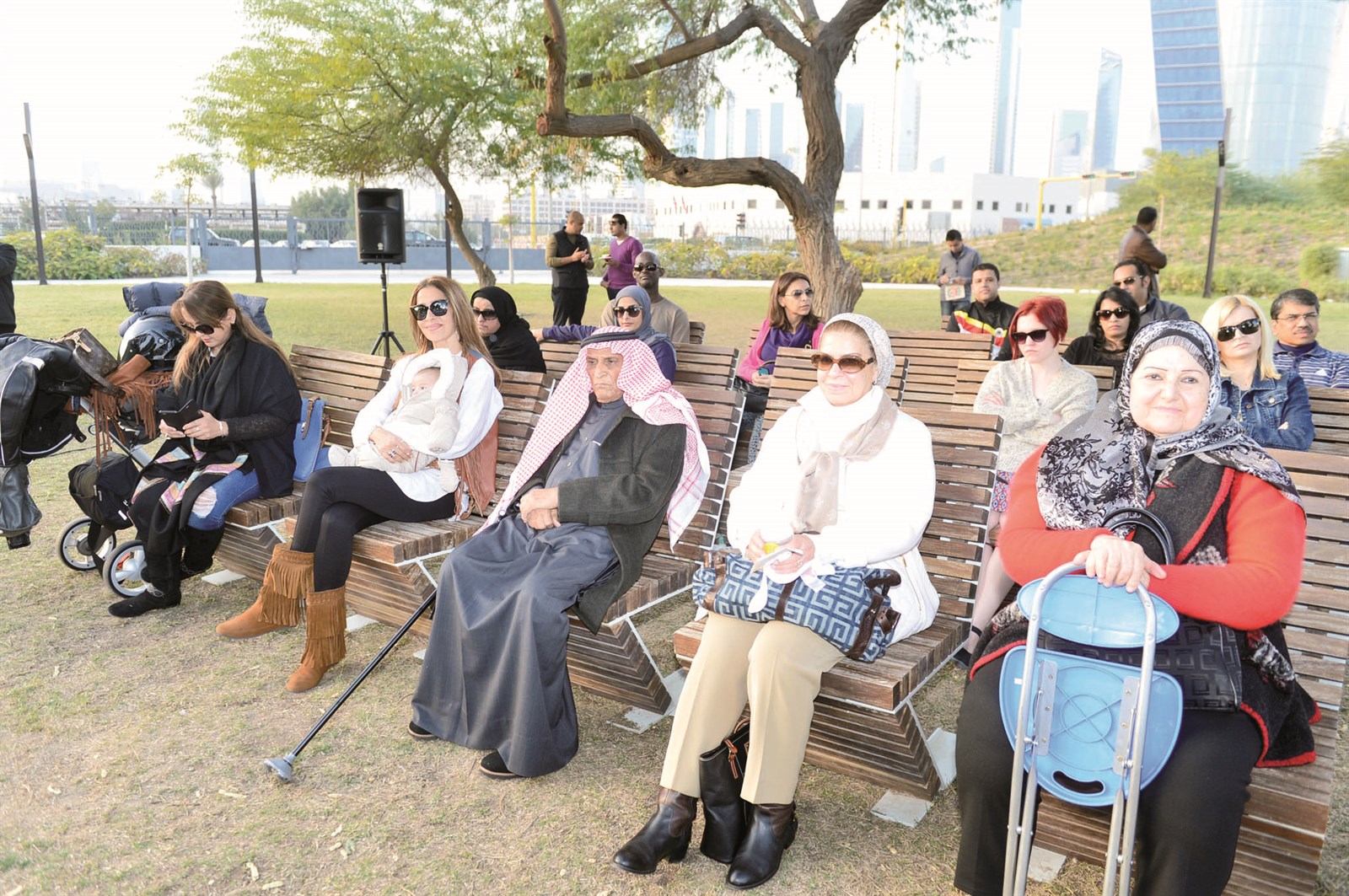 جانب من الحضور في حديقة الشهيد