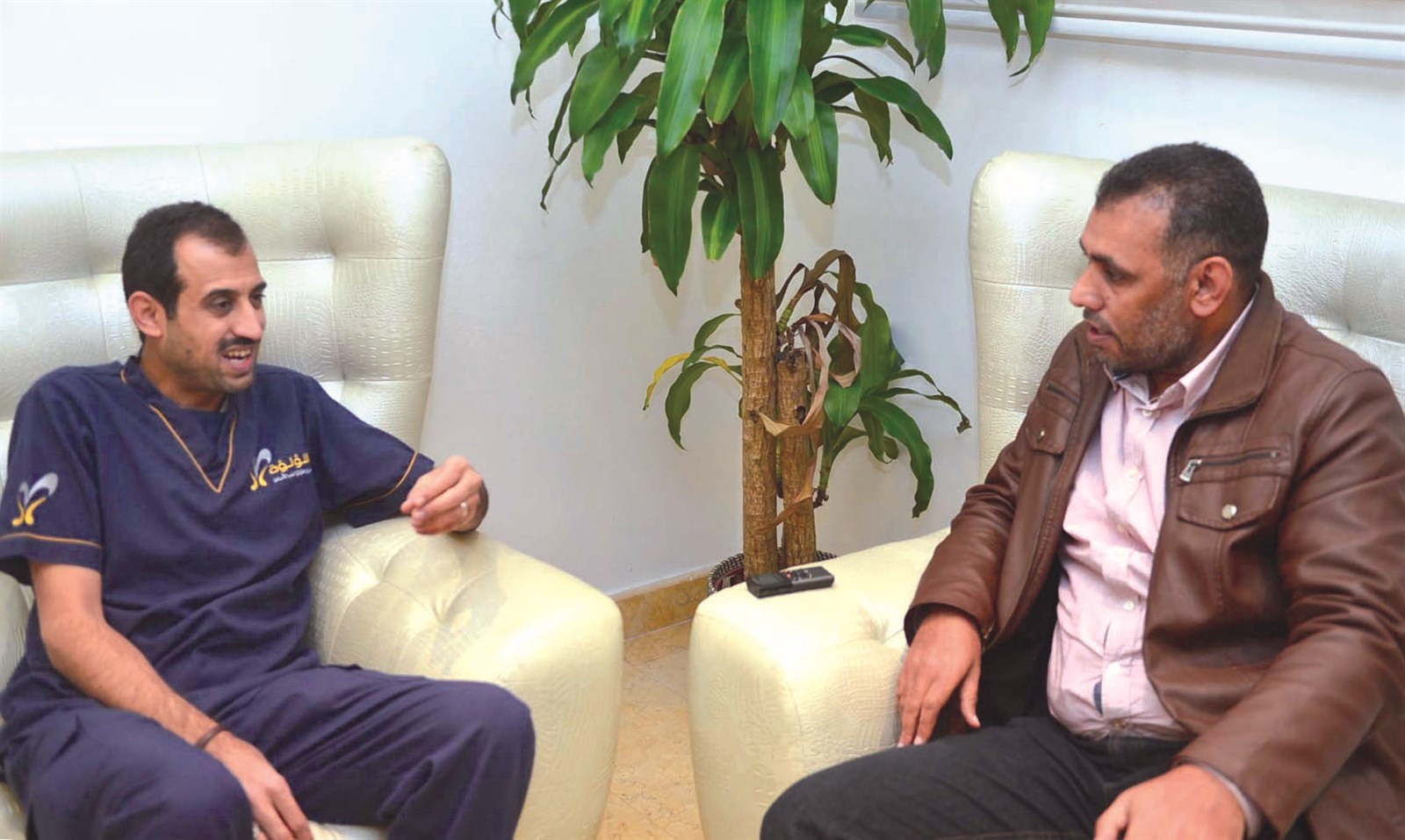 ...ومتحدثاً للزميل عمر العلاس (تصوير موسى عياش)