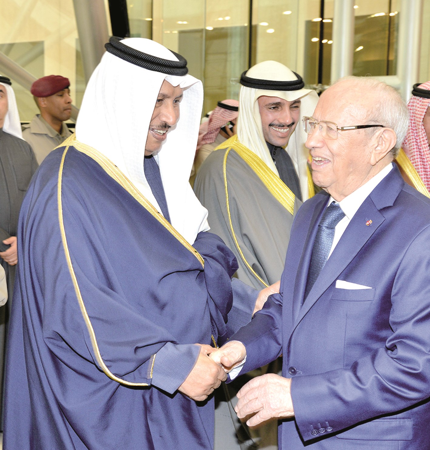 جابر المبارك مودعا الضيف