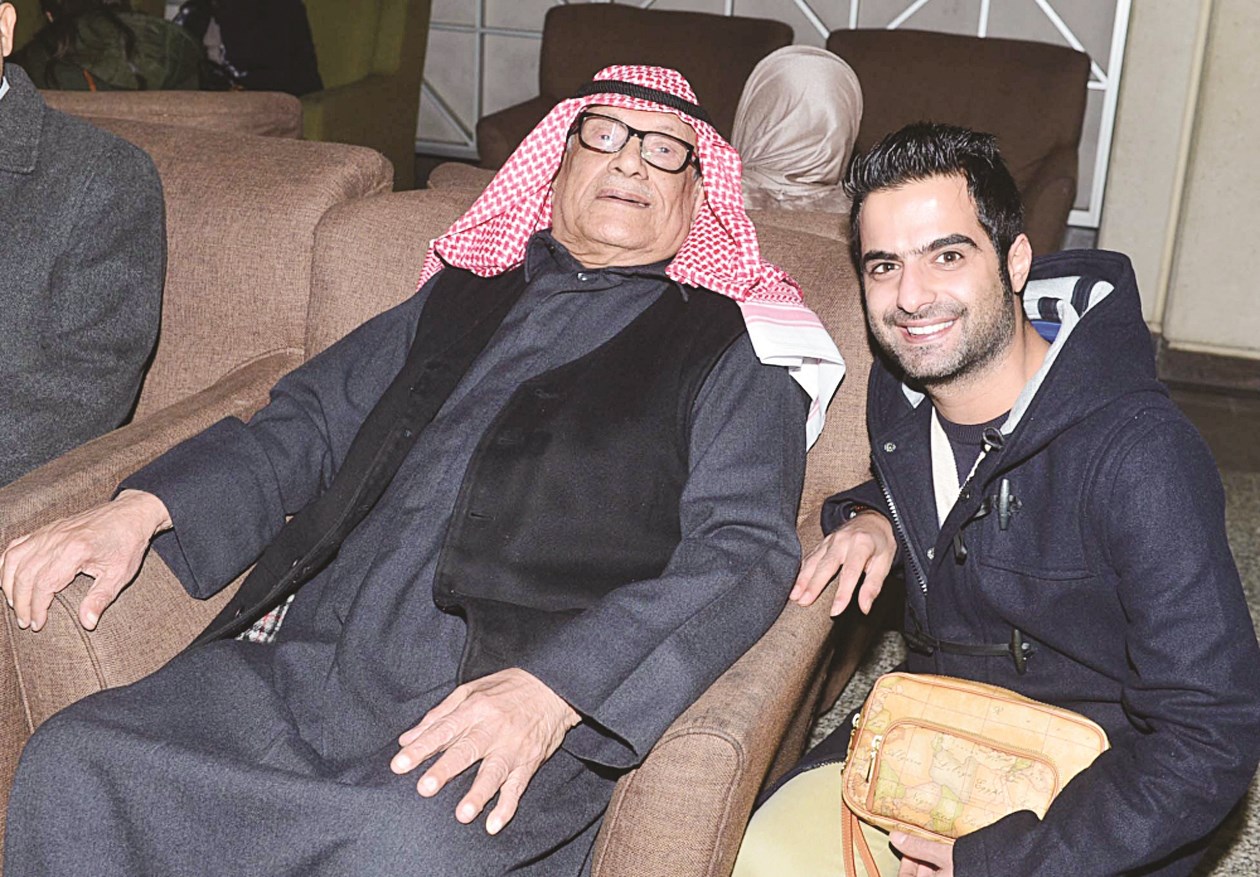 الزميل حمود العنزي مع الفلكي صالح العجيري