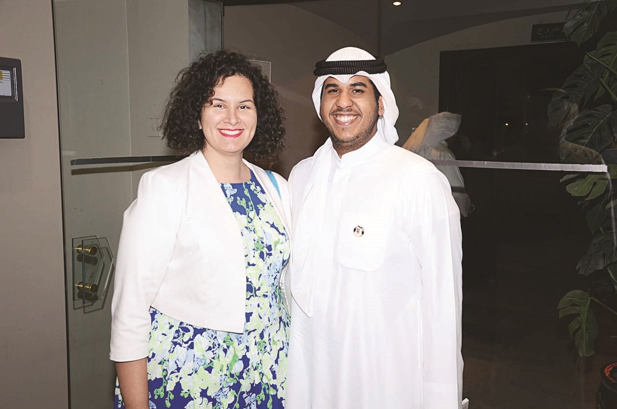 خالد الصباح وفاطمة الصباح في المعرض