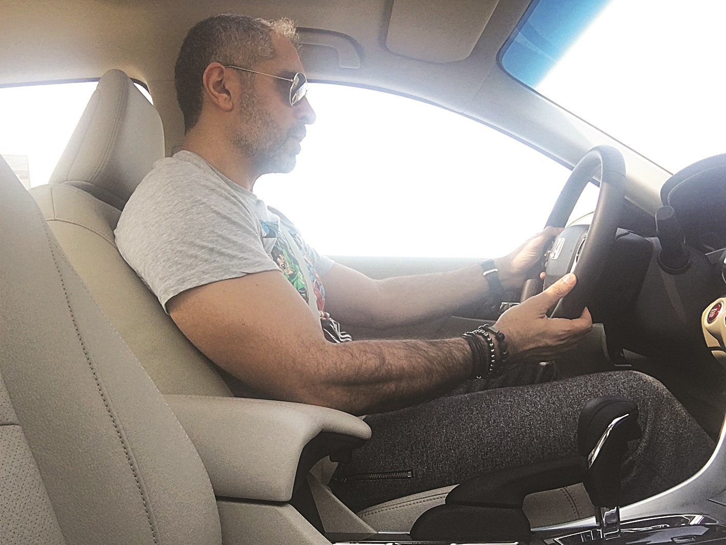 الزميل سهيل الحويك خلال التجربة