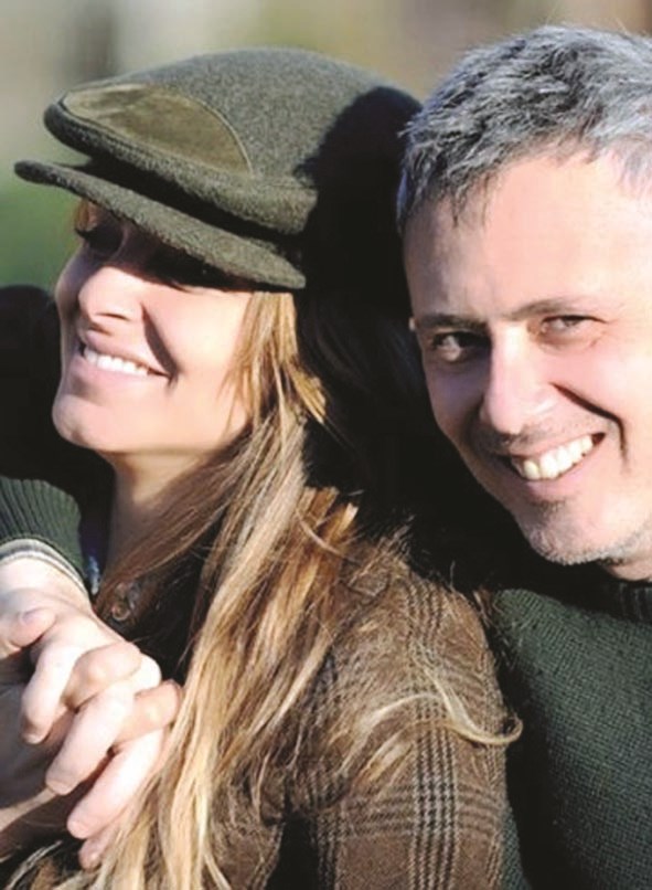 فرنجية مع زوجته ريما قرقفي