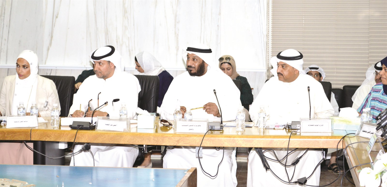 ممثلو الجهات الحكومية خلال الاجتماع