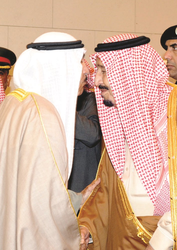 خادم الحرمين مودعا جابر العبدالله