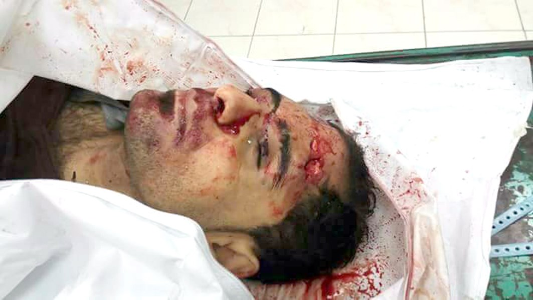 جثة أحد الارهابيين الأربعة