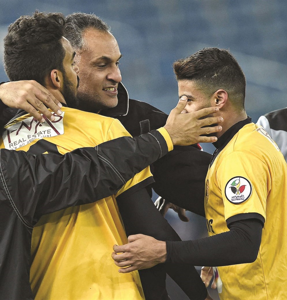 u0645u062fu064au0631 u0641u0631u064au0642 u0627u0644u0642u0627u062fu0633u064au0629 u0645u062du0645u062f u0628u0646u064au0627u0646 u064au0647u0646u0626 u0644u0627u0639u0628u064au0647 u0628u0627u0644u0641u0648u0632 u0639u0644u0649 u0627u0644u0633u0627u0644u0645u064au0629