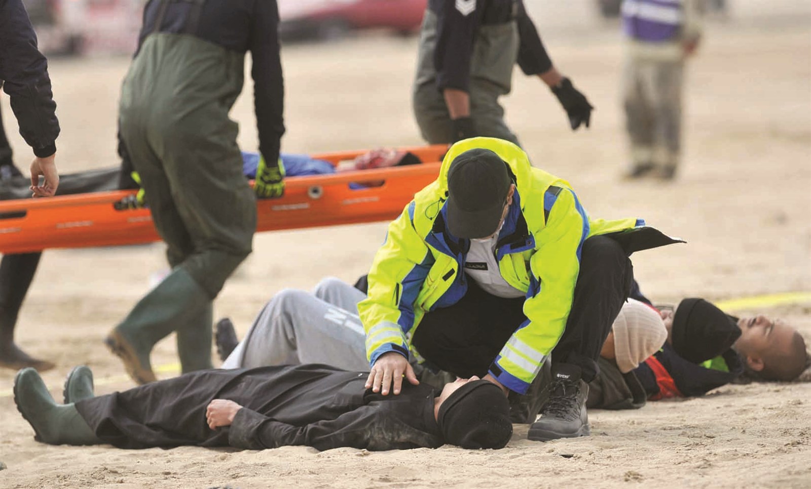 معالجة وإخلاء المصابين في مكان الحادث