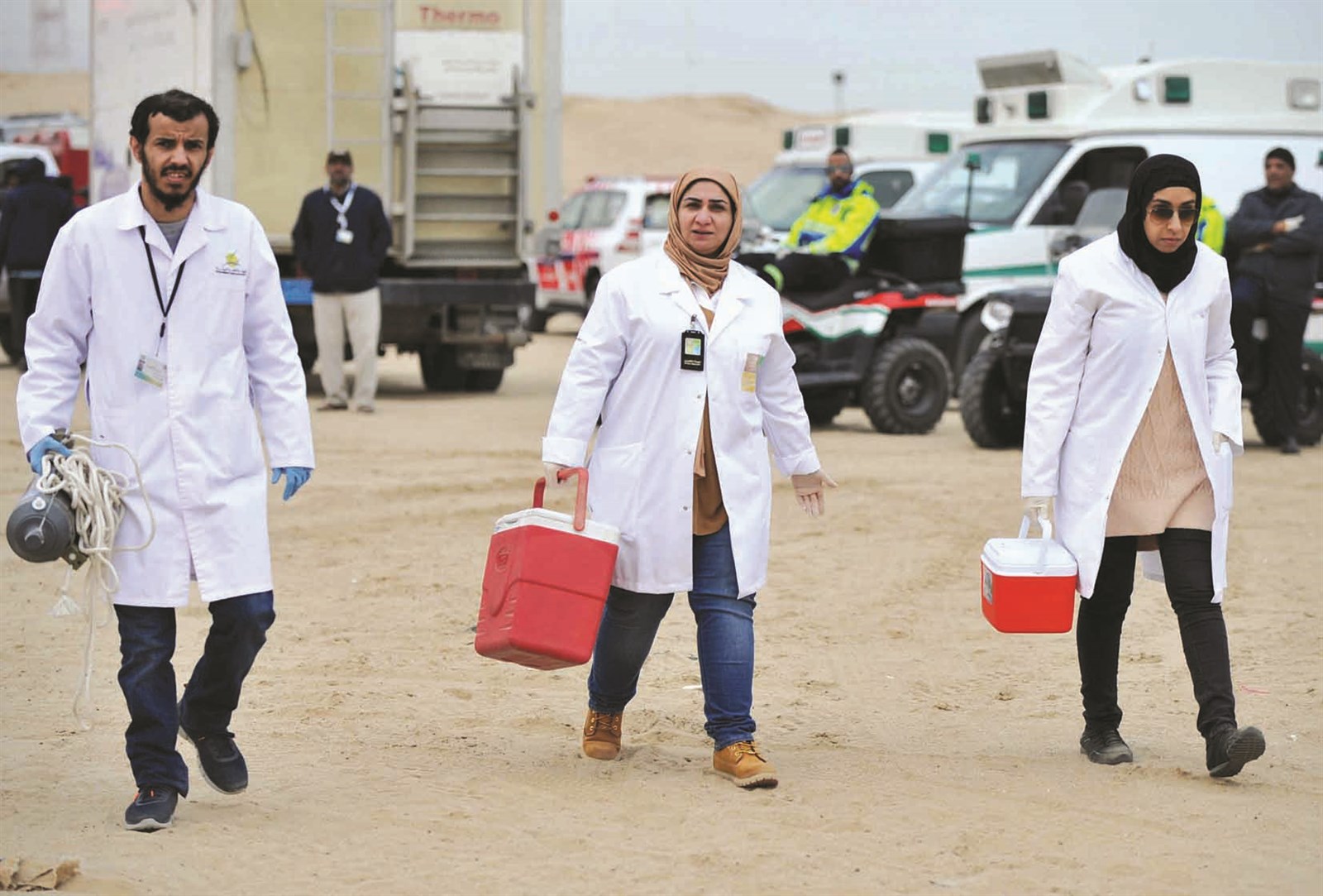 مشاركة نسائية في التمرين