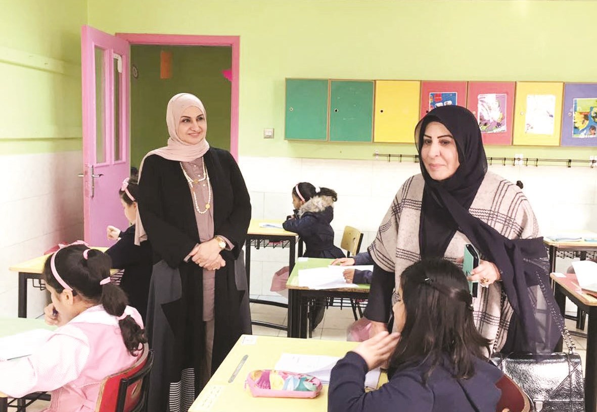 فاطمة الكندري في اختبارات الصف الخامس