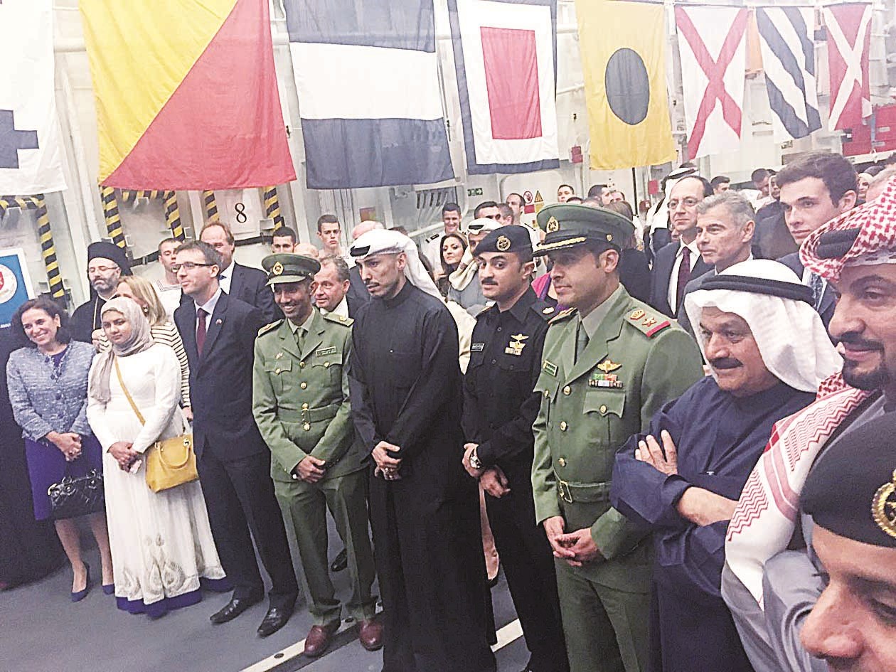 فيصل المطوع وديبلوماسيون وعسكريون ضمن حضور حفل الاستقبال