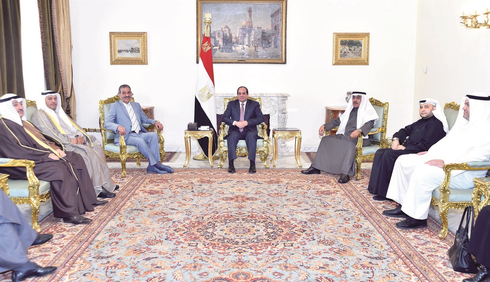 السيسي لدى استقباله الوفد الإعلامي الكويتي في القاهرة