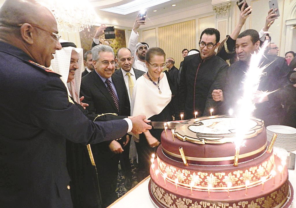 السفير رزوقي خلال الاحتفال بالأعياد الوطنية