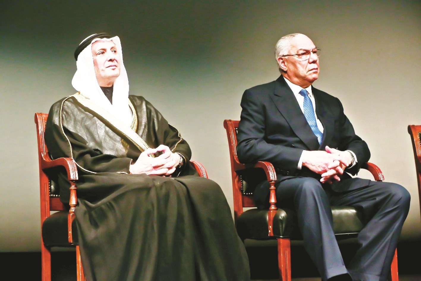 وزير الخارجية الأسبق كولن باول مع السفير العبدالله