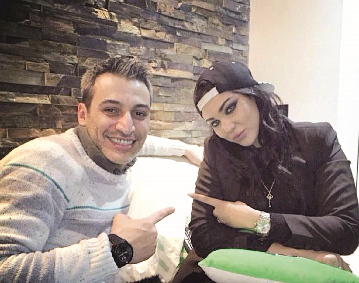 إحدى الصور التي نشرها ماضي مع إبتسام تسكت وأشعلت نار الخلاف مع بطمة