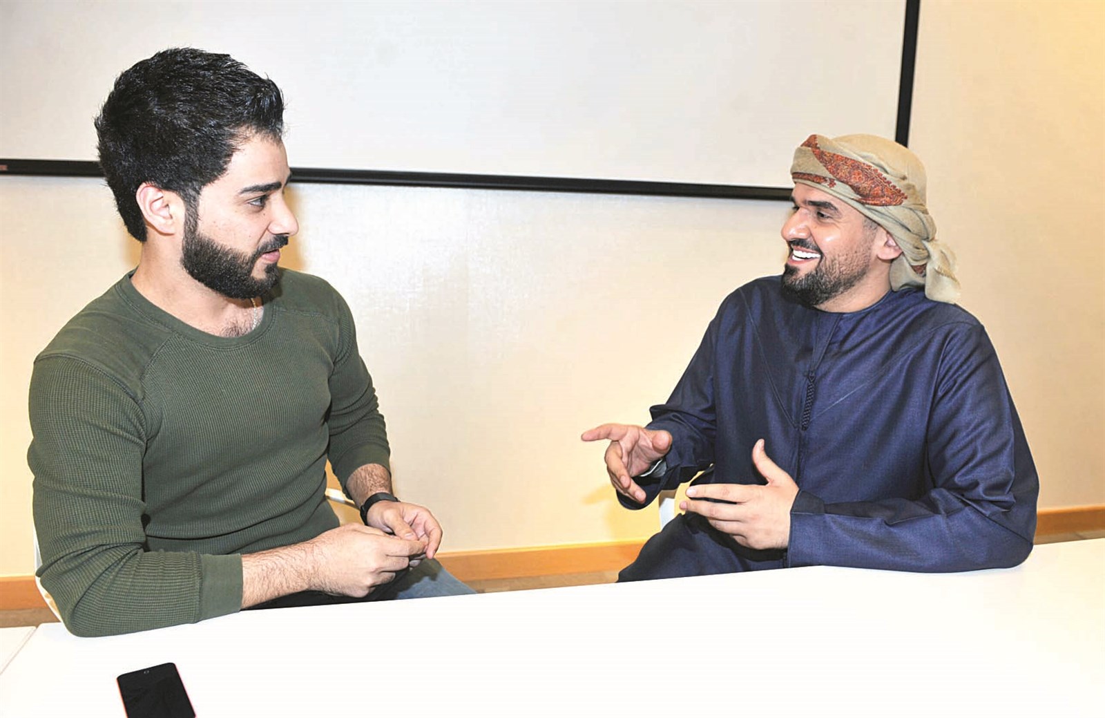 الجسمي متحدثاً للزميل علاء محمود