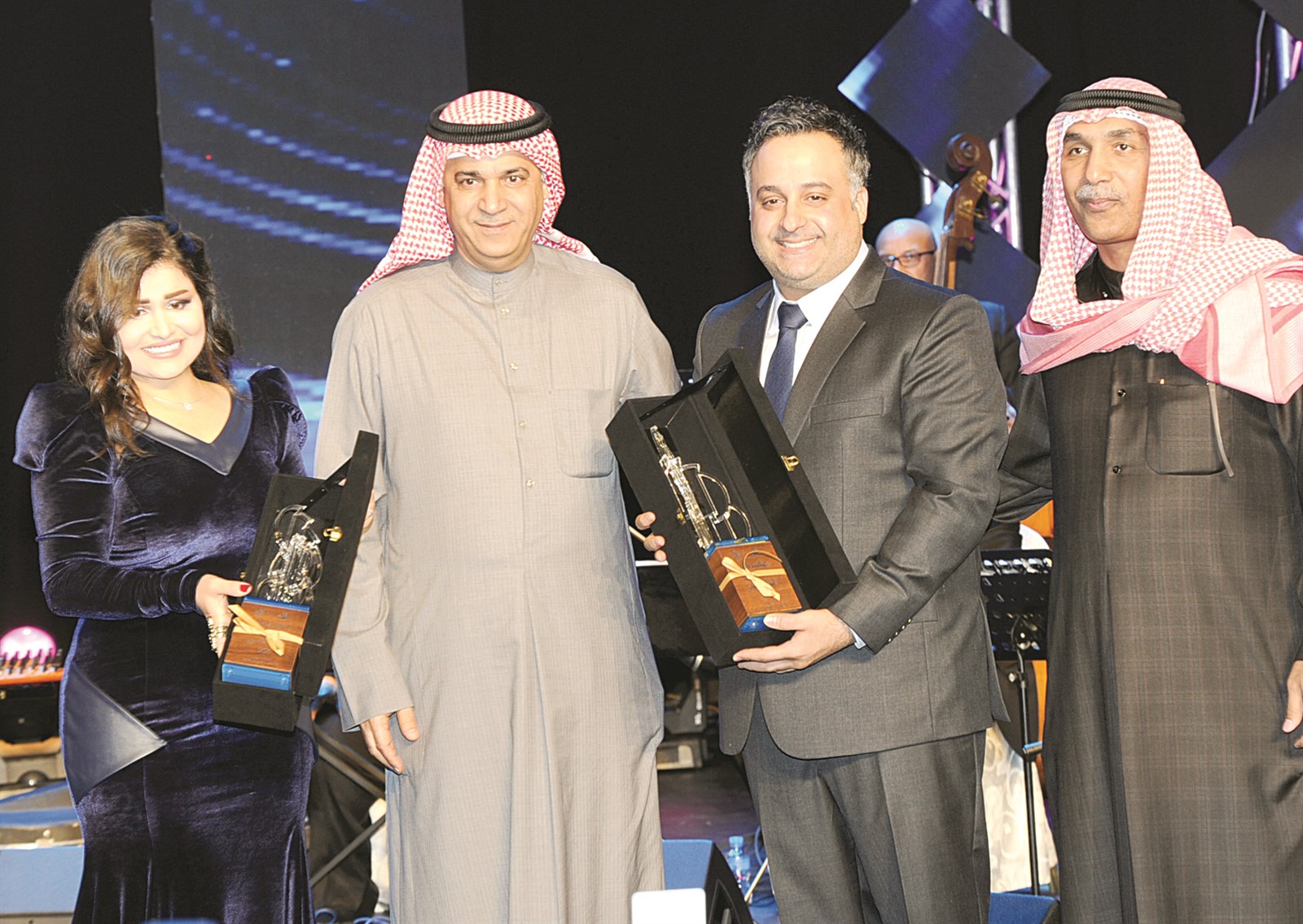 تكريم وعد البحري والمايسترو أيوب خضر (تصوير طارق عزالدين)