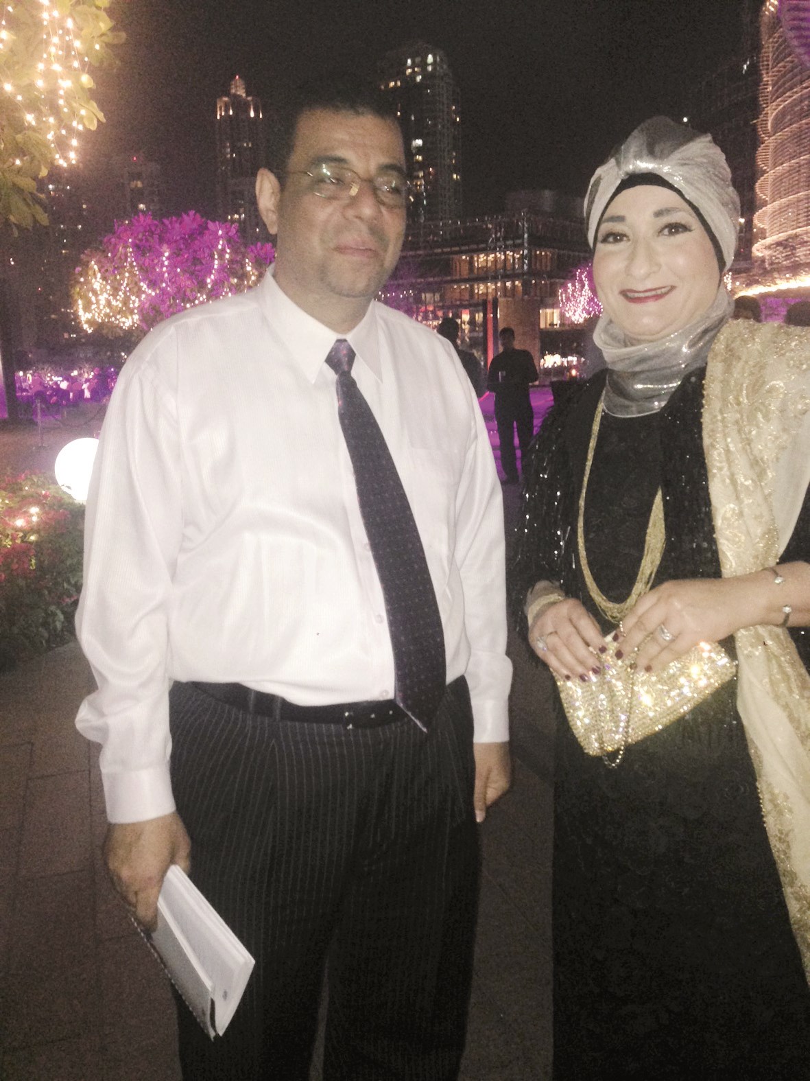 منال العالم والزميل عبدالله فهمي