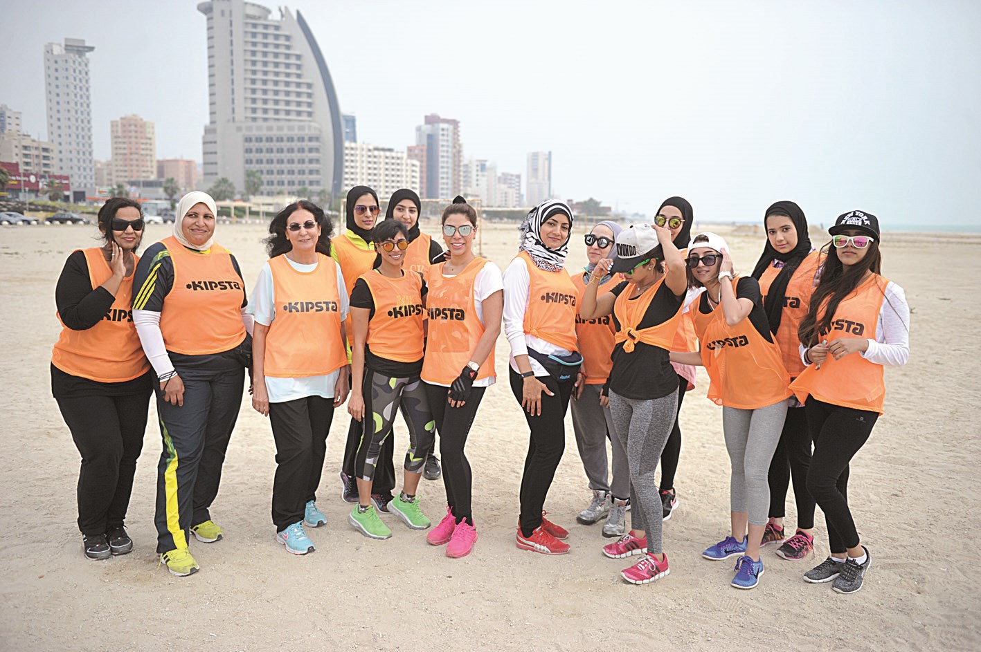 مشاركات قبيل بدء الماراثون (تصوير نور هنداوي)