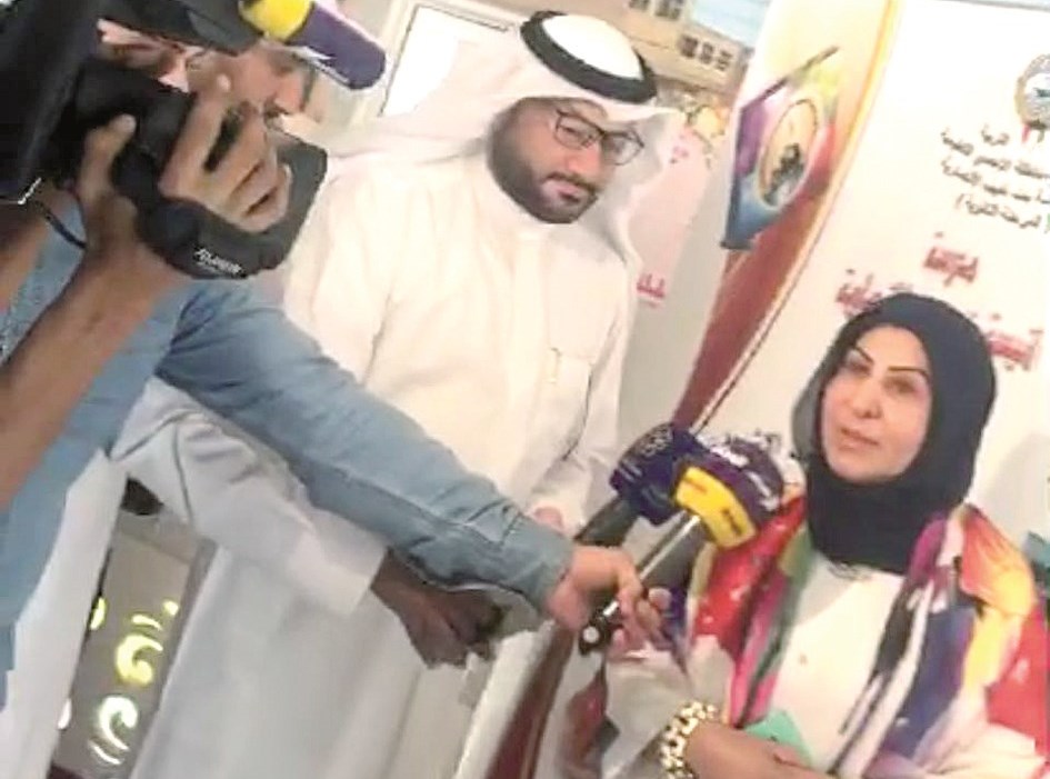 فاطمة الكندري تتحدث للصحافيين