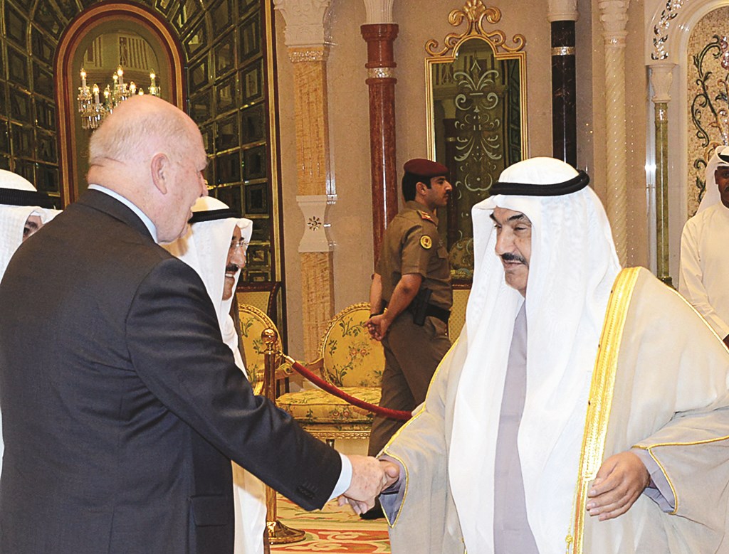 ... وفي استقبال ناصر المحمد