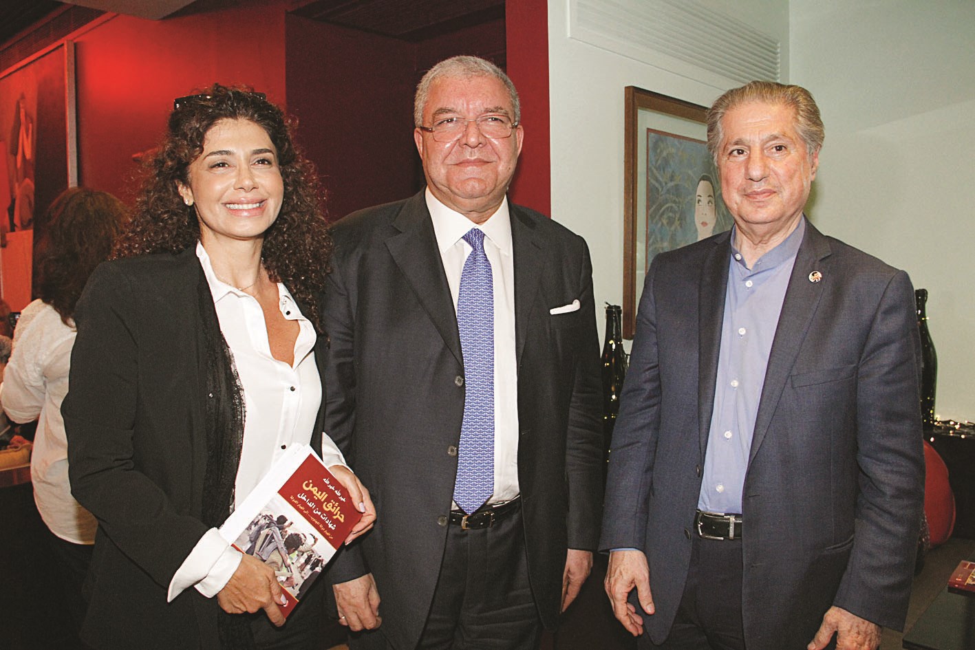 الرئيس أمين الجميل والوزير نهاد المشنوق وليلى المشنوق