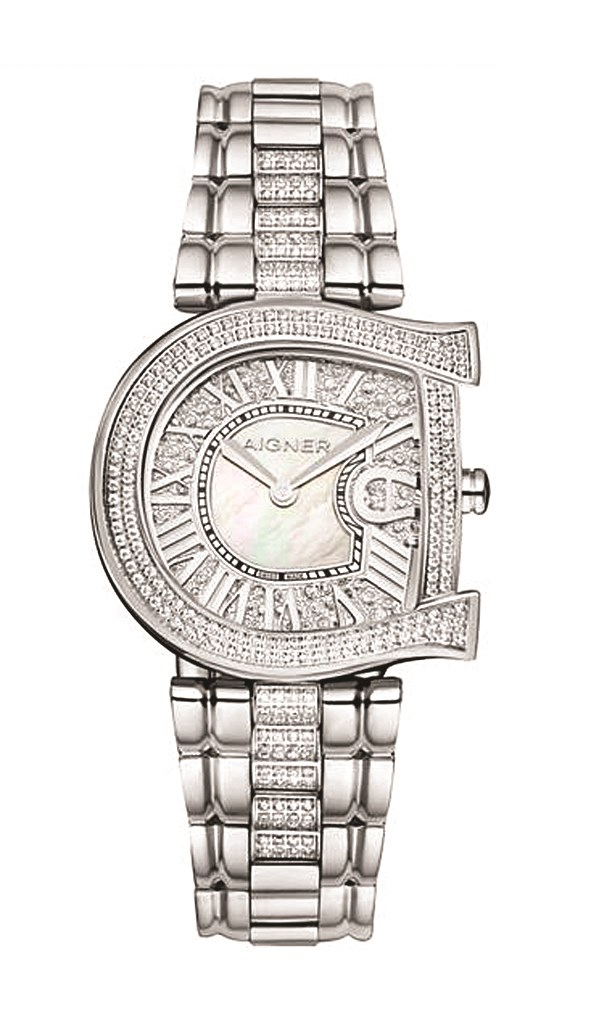 ساعة «أيجنر قيراط واحد» باللون الفضي