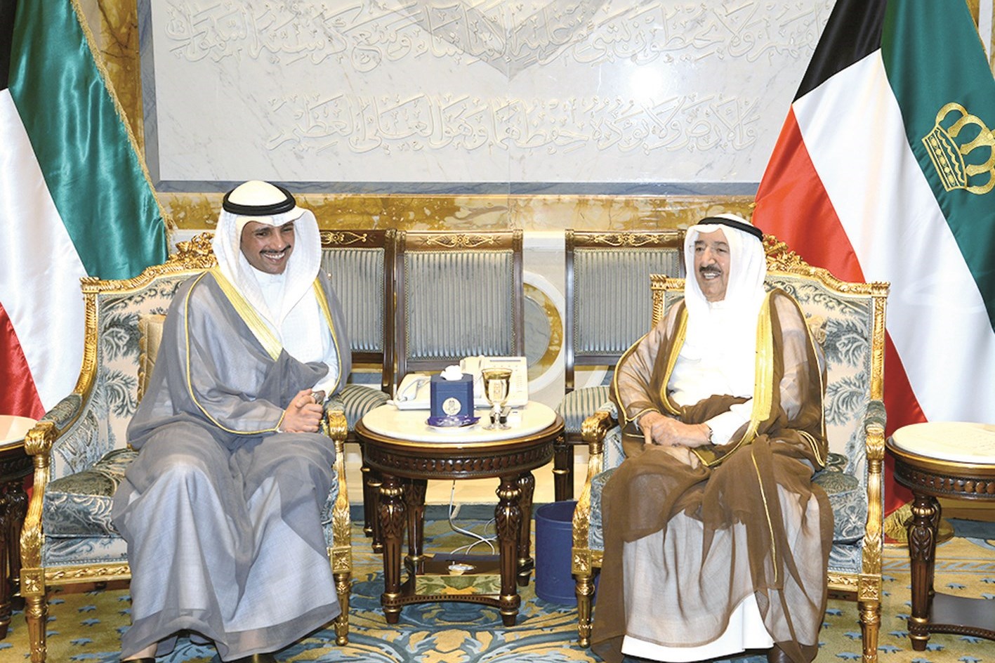 سمو الأمير مستقبلاً مرزوق الغانم