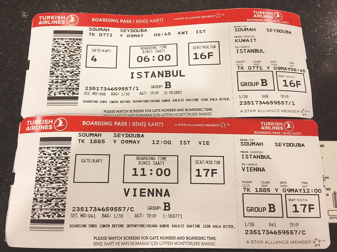 تذكرة «سيدوبا»... من الكويت إلى إسطنبول ومنها إلى فيينا
