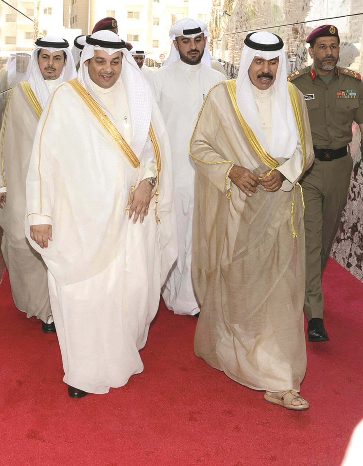 ولي العهد لدى وصوله للاحتفال