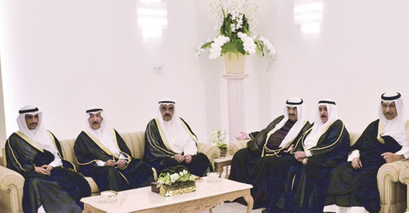 جابر المبارك وسالم صباح الناصر وناصر المحمد وفيصل السعود وجابر العبدالله ومرزوق الغانم