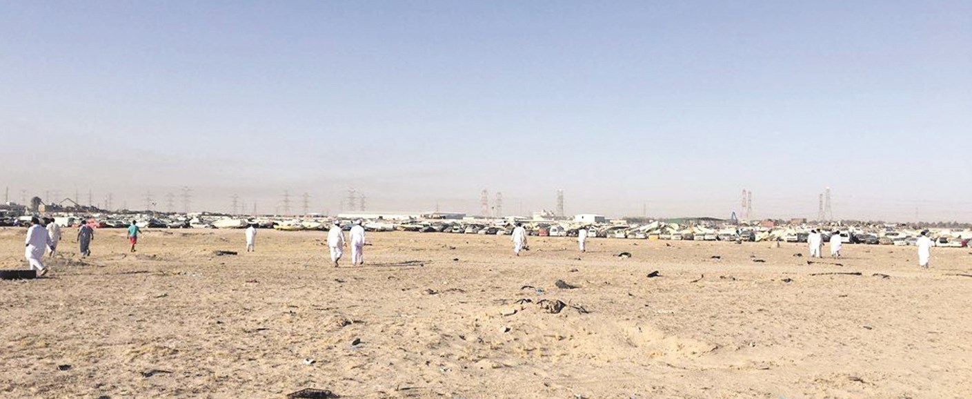 المتطوعون مشطوا المنطقة