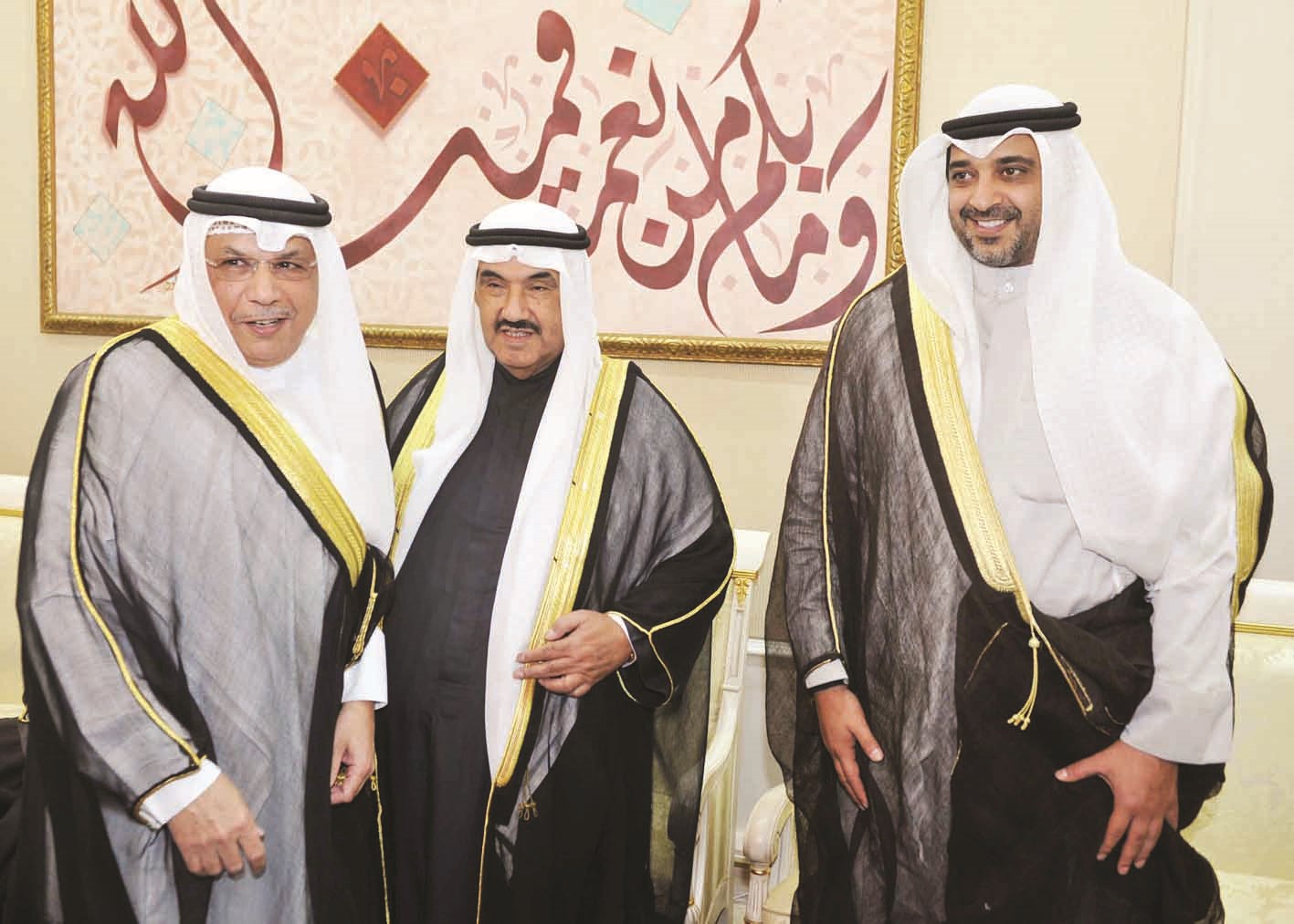 ناصر المحمد متوسطاً خالد الجراح ومحمد العبدالله