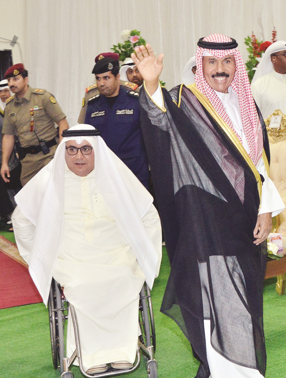 ممثل سمو الأمير لدى وصوله نادي المعاقين