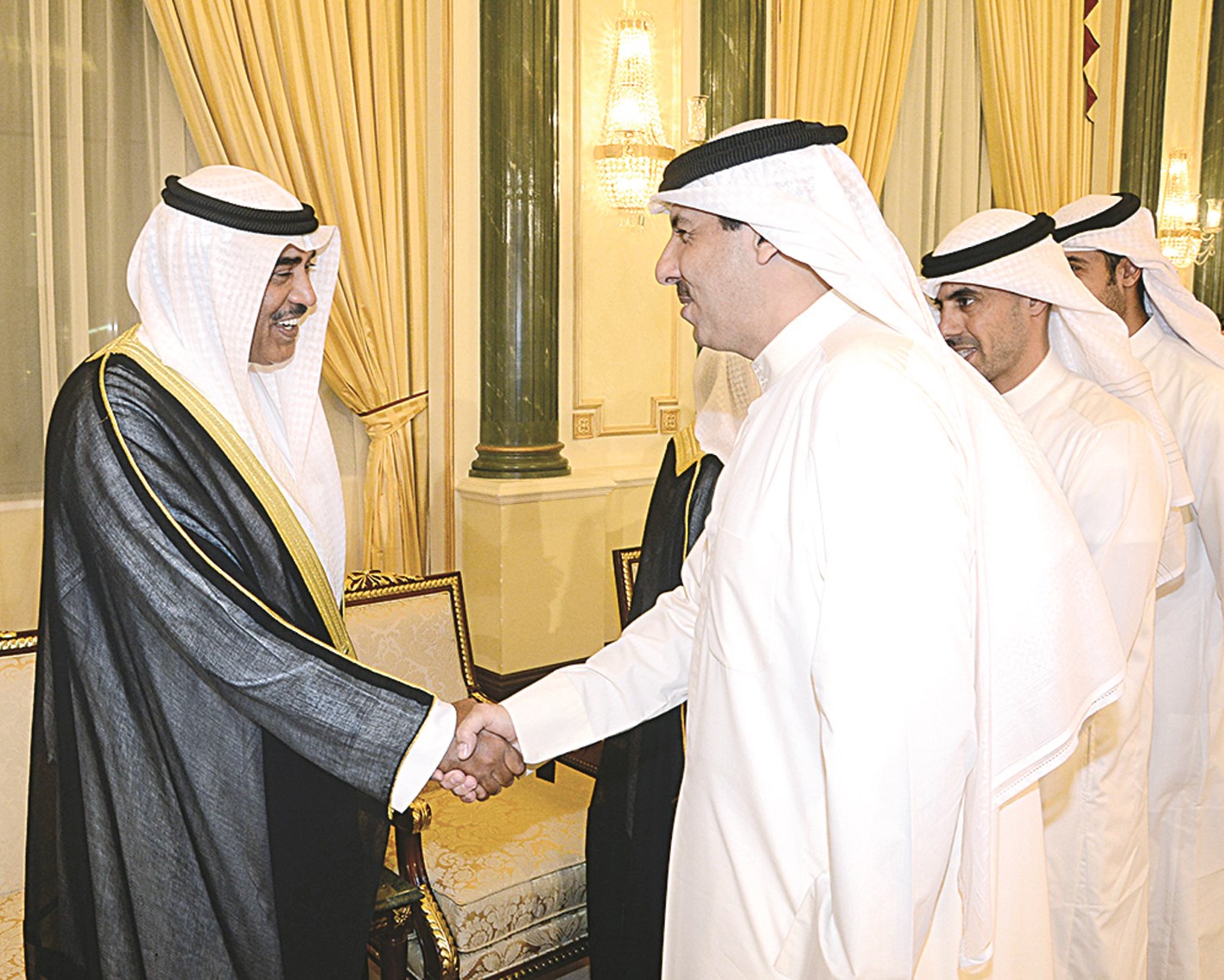 صباح الخالد يتلقى التهاني من مرزوق وبدر الخرافي