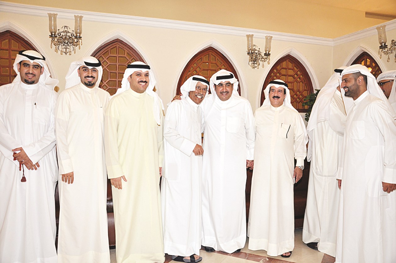 أنس الرشيد وبدر بورسلي ومحمد الهاشل وعدد من الحضور