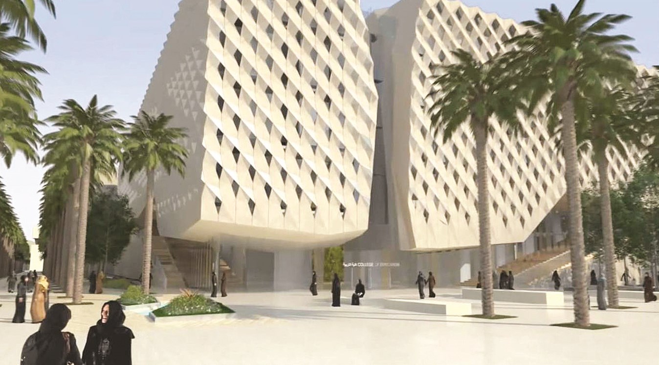 صورة افتراضية لأحد مباني الطالبات