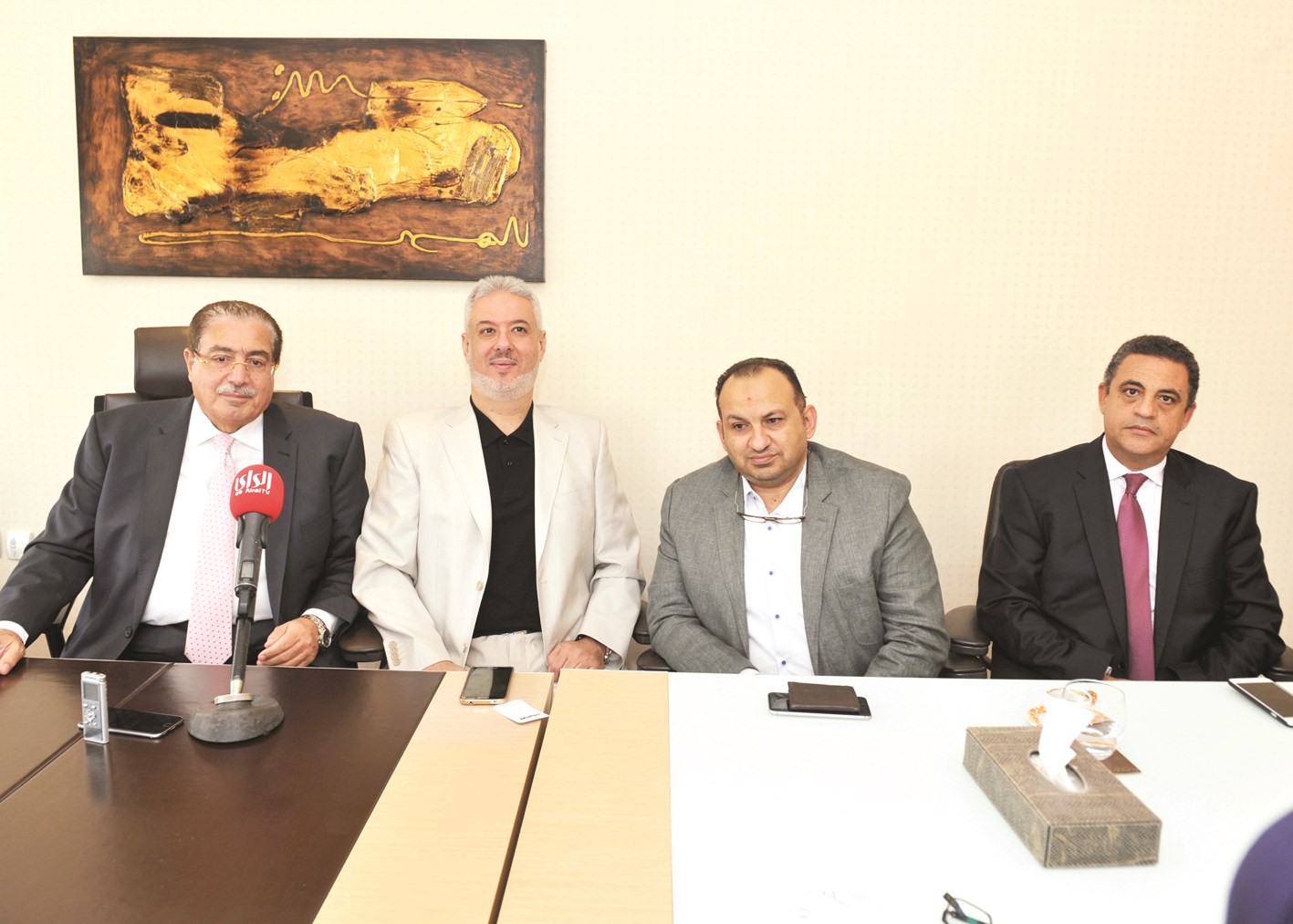 ناجيا وزنداح والمليجي وكمون خلال المؤتمر الصحافي (تصوير سعد هنداوي)