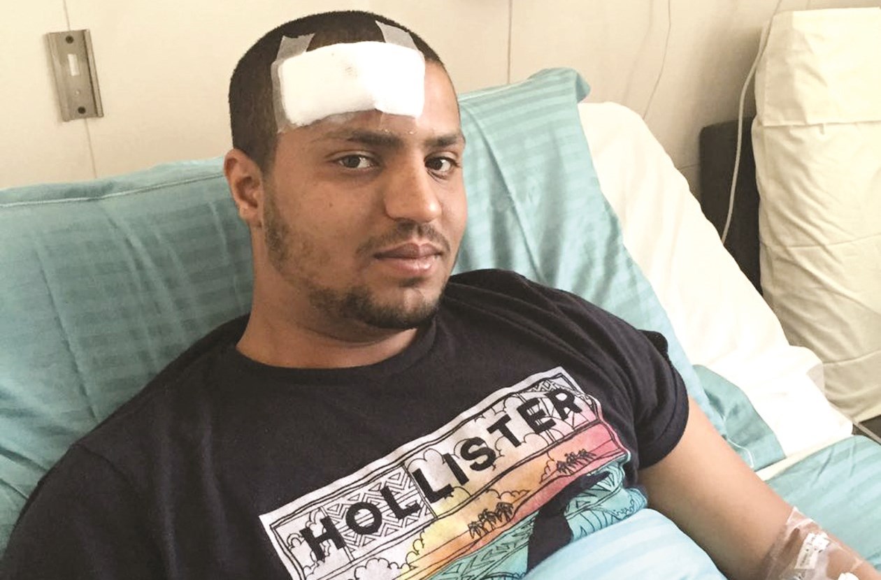 ... وبعد استقرار حالته في المستشفى