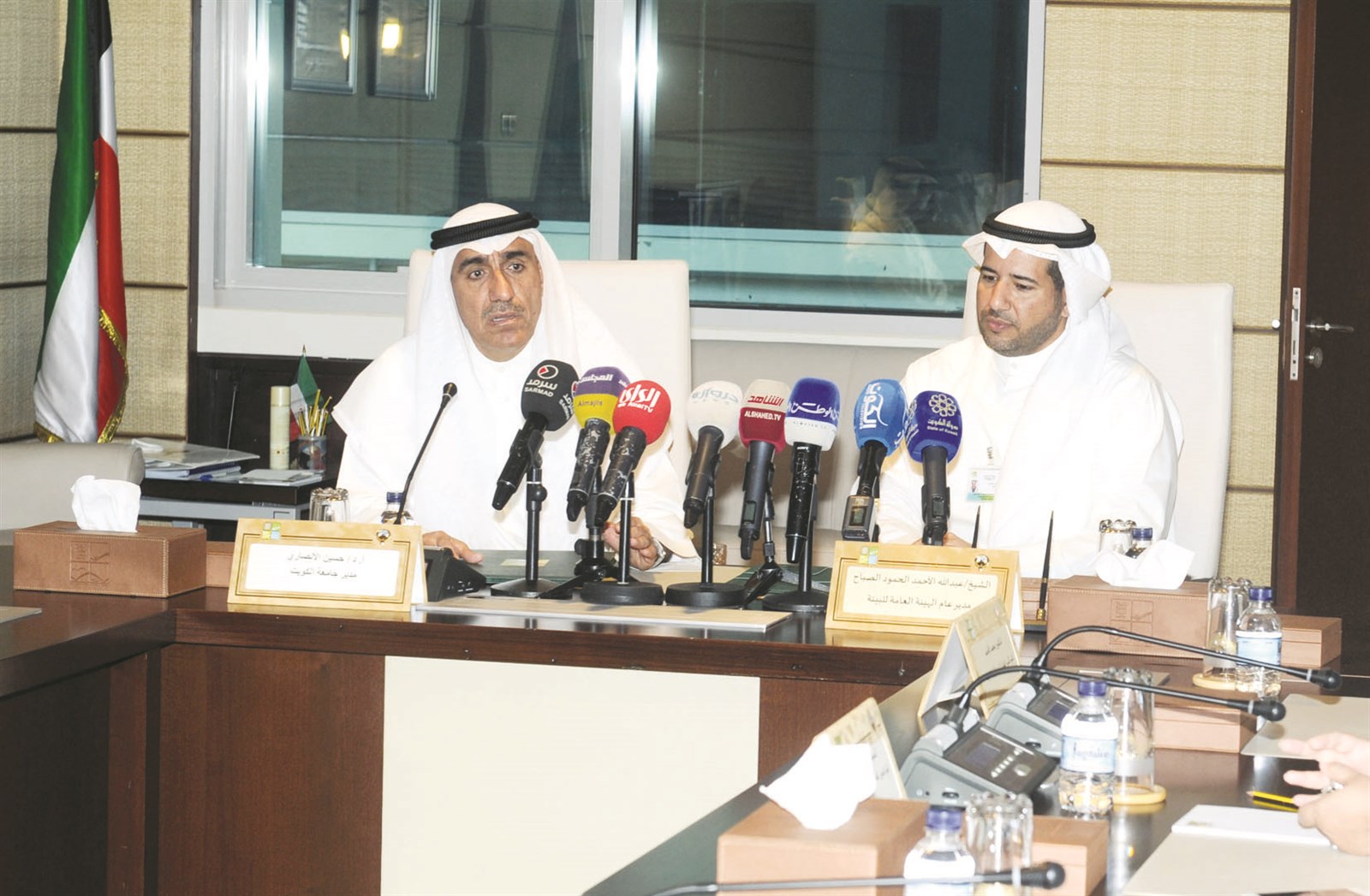 ... وفي المؤتمر الصحافي عقب توقيع الاتفاقية (تصوير زكريا عطية)