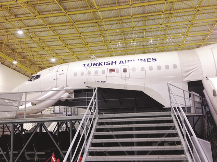 جانب من نماذج التدريب في أكاديمية الخطوط التركية