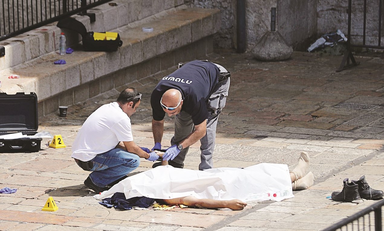 u0639u0646u0635u0631u0627u0646 u0645u0646 u0627u0644u0634u0631u0637u0629 u0627u0644u062cu0646u0627u0626u064au0629 u0627u0644u0625u0633u0631u0627u0626u064au0644u064au0629 u064au0642u0648u0645u0627u0646 u0628u062cu0645u0639 u0628u0635u0645u0627u062a u0627u0644u0645u0647u0627u062cu0645 u0641u064a u0627u0644u0642u062fu0633 (u0627 u0641 u0628)