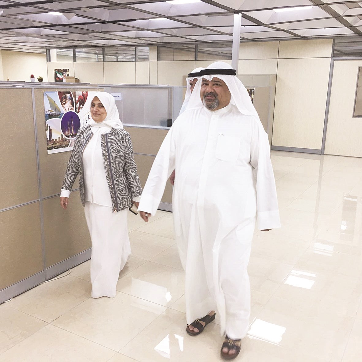 الصبيح ومهدي أثناء الجولة