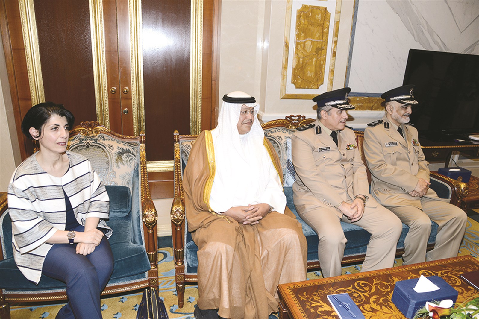 الدوسري والرويح وعمادي والريش خلال اللقاء