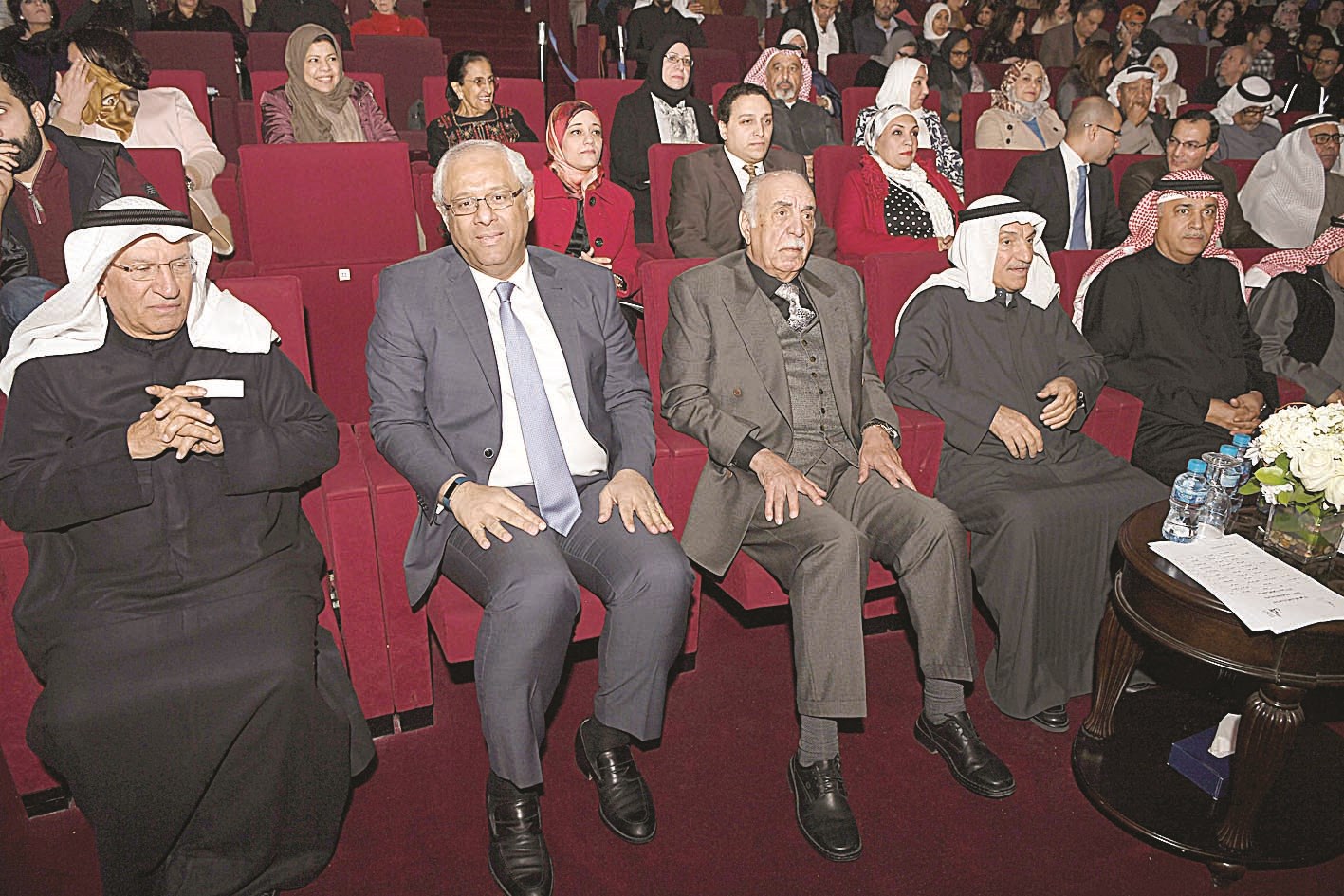 علي اليوحة ومحمد أبوالحسن ومحمد السنعوسي وياسر عاطف في مقدم الحضور