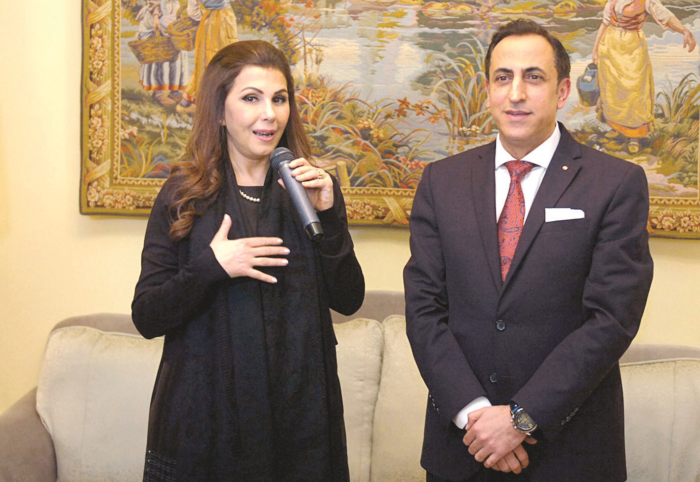 ماجدة الرومي تلقي كلمتها بحضور الخير