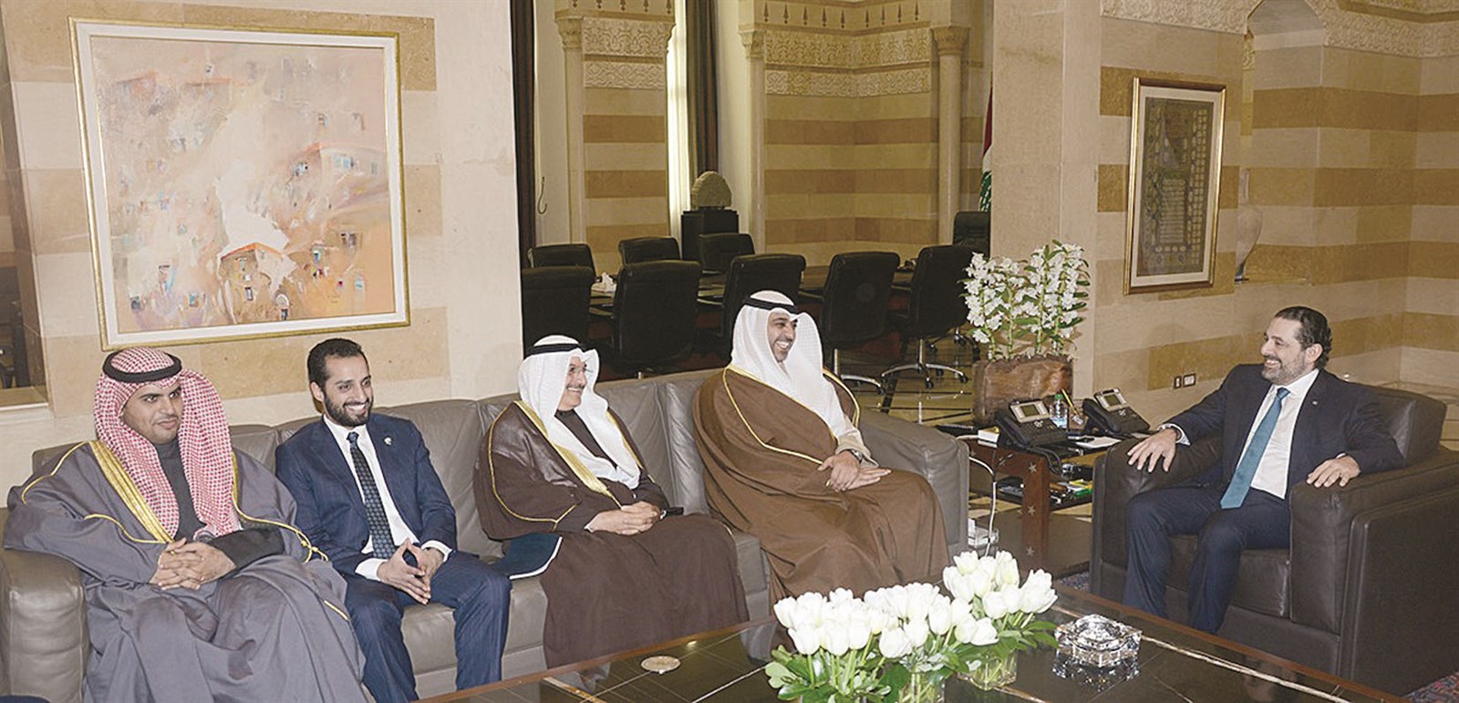 ... ولدى اجتماعه برئيس الوزراء سعد الحريري